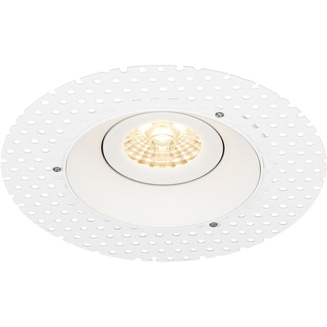 HLW LED LED Spot Set 6W - Dimmable Tiltable Round Recessed Spotlight Matte White - GU10