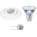 LED Spotlight Set 7W - Tiltable Round Recessed Spotlight - Dimmable White Spotlight GU10