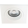 Vierkante dimbare LED inbouwspot GU10 4W mat wit met warm wit licht 3000K en 345 lumen