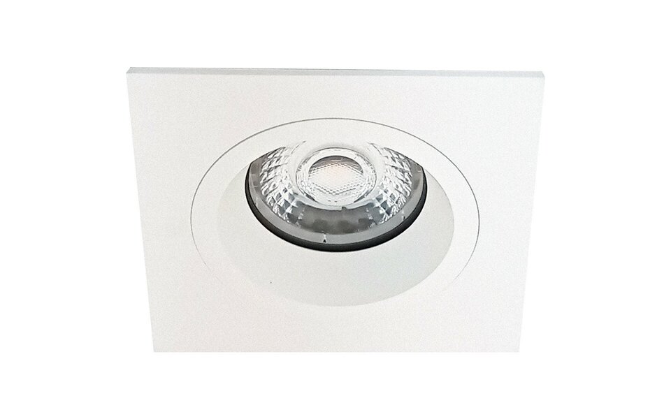 HLW LED Pragmi Dimmable Square LED Spot 7W - Matte White Recessed Spot with GU10 Fitting HLW LED Pragmi Dimmable Square LED Spot 7W - Matte White Recessed Spot with GU10 Fitting