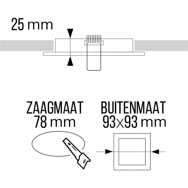 HLW LED Pragmi Dimbare Vierkante LED Spot 7W - Mat Wit Inbouwspot met GU10 Fitting HLW LED Pragmi Dimbare Vierkante LED Spot 7W - Mat Wit Inbouwspot met GU10 Fitting