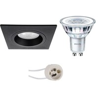 Dimbare LED inbouwspot GU10 3000K Mat Zwart 4W 345lm