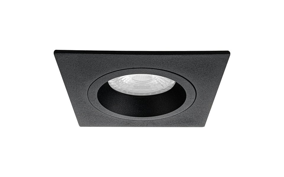 HLW LED LED Spot Set - Matte Black Square Recessed Spot 3.7W LED Lamp DimTone