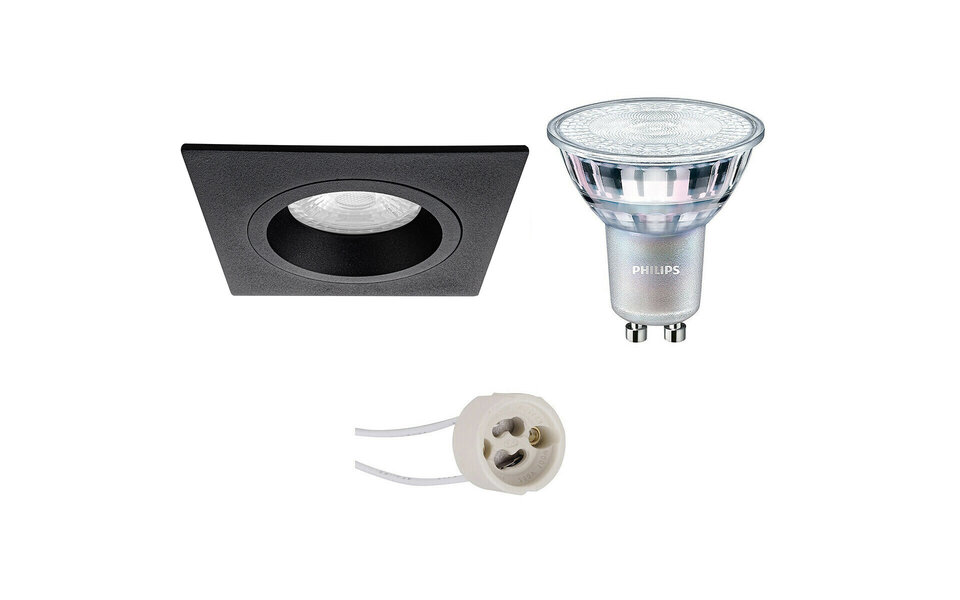 HLW LED Dimmable 9W LED Spot Square - Recessed Spotlight Matte Black & White, GU10 HLW LED Dimmable 9W LED Spot Square - Recessed Spotlight Matte Black & White, GU10