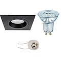 LED Spot Set - Dimbare Vierkante Inbouwspot 4W LED, Mat Zwart & Natuurlijk Wit LED Spot Set - Dimbare Vierkante Inbouwspot 4W LED, Mat Zwart & Natuurlijk Wit