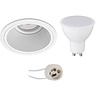 LED Inbouwspot 6W Dimbaar Mat Wit 3000K GU10 Lichtbronnen