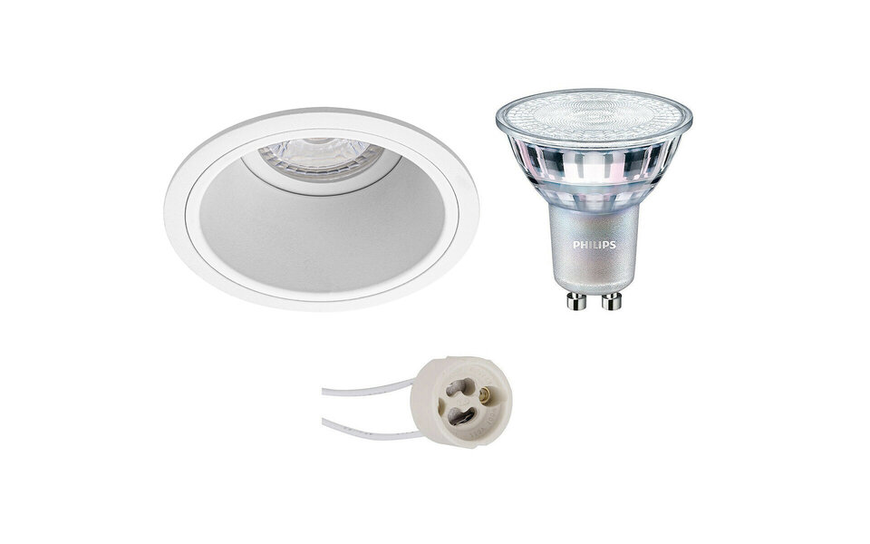 HLW LED Dimbare 9W LED Spot Set - Ronde Witte Inbouwspot met GU10 Fitting