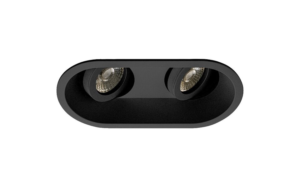 HLW LED LED Spot Set - 7W Dimbare Kantelbare Inbouwspot - Mat Zwart & Wit