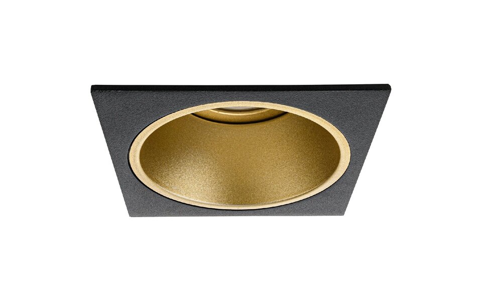 HLW LED LED Spot Set - 7W Dimbare Vierkante Inbouwspot in Mat Zwart & Goud