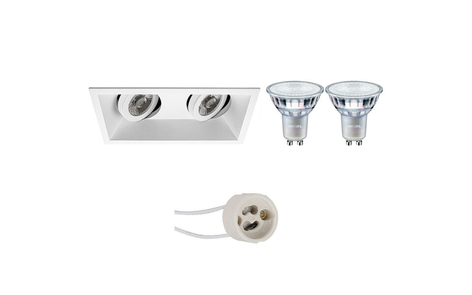 HLW LED LED Spot Set - Tiltable Dimmable White Recessed Spotlight 9W LED Spot GU10