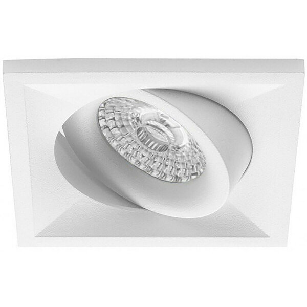 HLW LED Dimbare 4W LED Spot - Kantelbare Vierkante Inbouwspot met GU10 Fitting Wit HLW LED Dimbare 4W LED Spot - Kantelbare Vierkante Inbouwspot met GU10 Fitting Wit