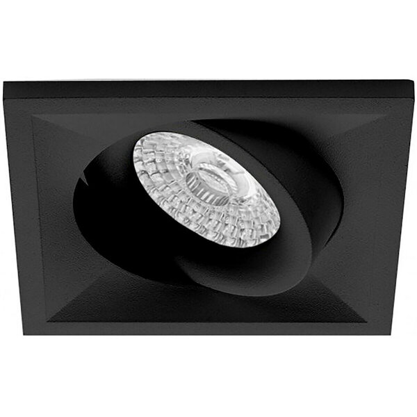 HLW LED 6W LED Spot Set - Kantelbare Vierkante Inbouwspot Mat Zwart, GU10, Natuurlijk Wit HLW LED 6W LED Spot Set - Kantelbare Vierkante Inbouwspot Mat Zwart, GU10, Natuurlijk Wit