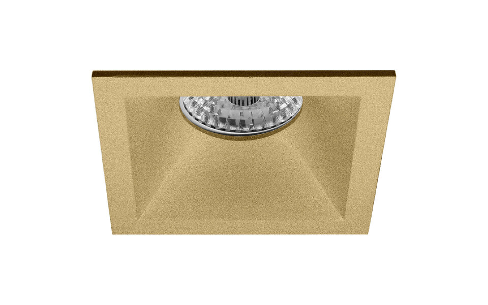 HLW LED LED Spot Set 5W - Vierkante Inbouwspot Mat Goud | Warm Wit 2700K LED Lamp