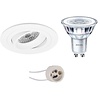 Pragmi Alpin Pro GU10 LED recessed spotlight set 3.5W 4000K