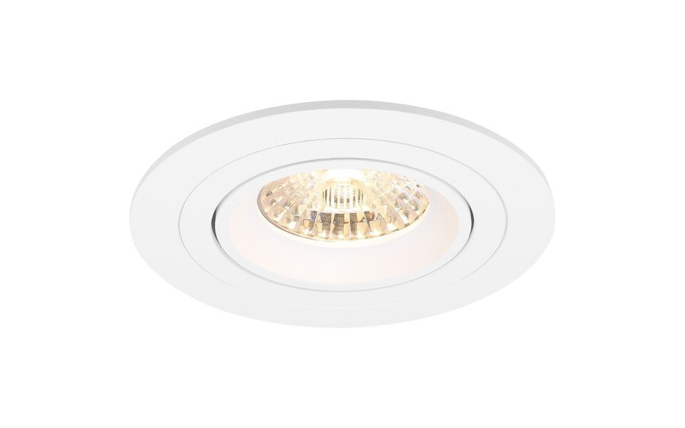 HLW LED LED Spot Set - Tiltable Round Recessed Spotlight 5W LED Lamp Matte White - GU10 HLW LED LED Spot Set - Tiltable Round Recessed Spotlight 5W LED Lamp Matte White - GU10