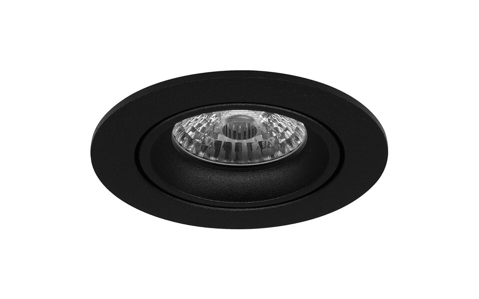HLW LED 5W LED Spot Set - Tiltable Round Recessed Spot - Matte Black Spot