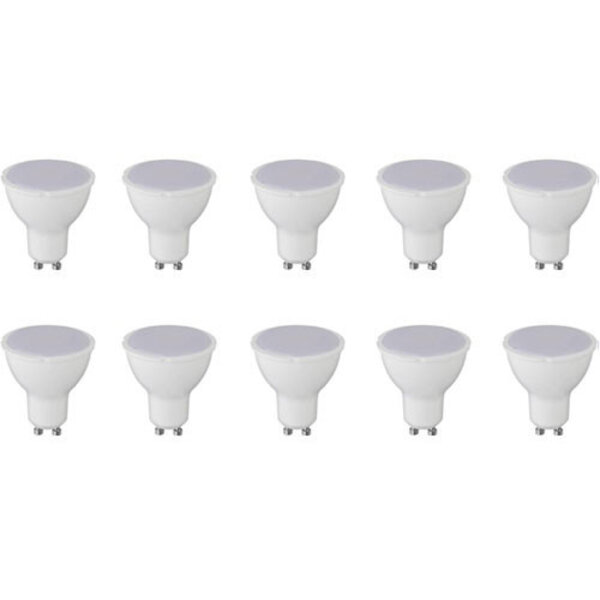HLW LED LED Spot 10 Pack - 6W LED Lamp GU10 - Helder Koud Wit Witte Spot 6400K