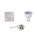 Dimbare 6W LED Spot Set - Vierkante Inbouwspot IP65, Mat Chroom, GU10 Fitting Dimbare 6W LED Spot Set - Vierkante Inbouwspot IP65, Mat Chroom, GU10 Fitting