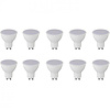 LED GU10 spots set van 10 8W 630lm 3000K warmwit LED GU10 spots set van 10 8W 630lm 3000K warmwit