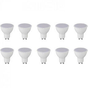 LED GU10 spots set van 10 8W 630lm 3000K warmwit LED GU10 spots set van 10 8W 630lm 3000K warmwit