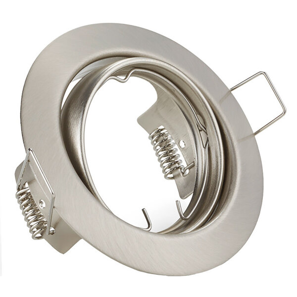 HLW LED LED Spot Set 6W - Kantelbare Ronde Inbouwspot Mat Nikkel, Warm Wit 3000K HLW LED LED Spot Set 6W - Kantelbare Ronde Inbouwspot Mat Nikkel, Warm Wit 3000K