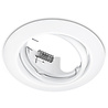 HLW LED LED Spotlight Set 6W - Tiltable Round Recessed Spotlight Matt White - GU10 - Bright Cool White 6400K