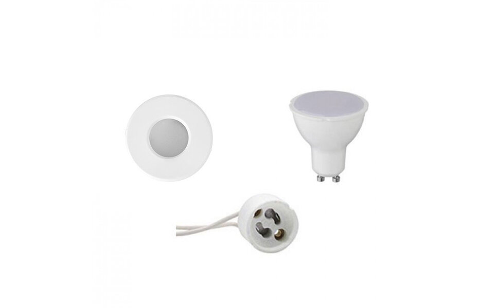 HLW LED LED Spot Set 4W - Ronde IP65 Waterdichte Inbouwspot Mat Wit, Natuurlijk Wit 4200K