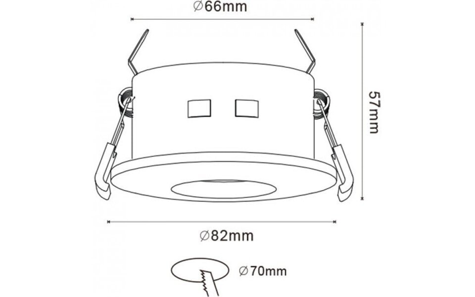 HLW LED LED Spot Set - Ronde Dimbare Inbouwspot IP65 - Mat Wit 3.7W Warm Wit