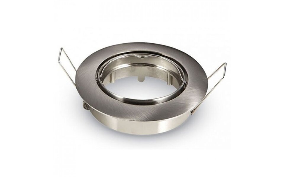 HLW LED 4W LED Spotlight Set - Tiltable Round Recessed Spotlight Matte Chrome - Dimmable LED Lamp