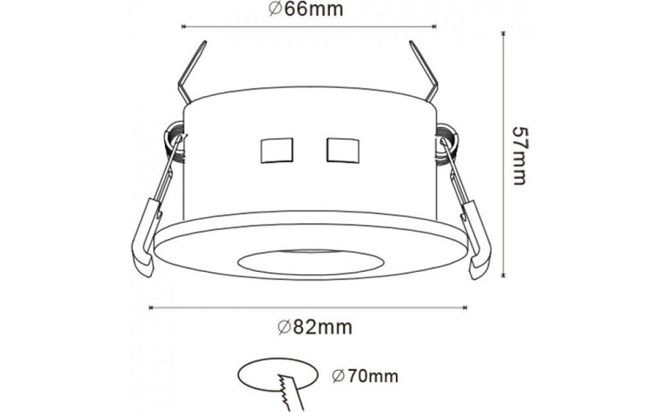 HLW LED LED Spotlight Set 4W - Dimmable Round IP65 Recessed Spotlight - Matte White, GU10, Very Warm White