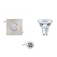LED Inbouwspot GU10 3W Vierkant IP65 4000K Dimbaar