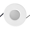 witte LED GU10 inbouwspot met waterdichte IP65 behuizing, 4,6W vermogen en warm wit licht 3000K