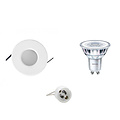 Waterdichte LED Spot Set IP65 - Ronde Inbouwspot 5W LED, Mat Wit, Warm Wit 3000K
