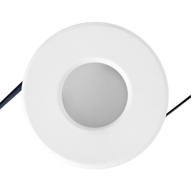 mat witte ronde LED inbouwspot GU10 3,5W 2700K warm wit licht IP65 vochtbestendig