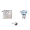 LED Inbouwspot Vierkant GU10 4W Dimbaar IP65 Mat Chroom LED Inbouwspot Vierkant GU10 4W Dimbaar IP65 Mat Chroom