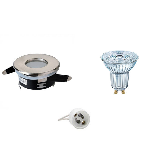 HLW LED LED Spot Set 5W Dimbaar - Waterdichte Ronde Inbouwspot Mat Chroom IP65 HLW LED LED Spot Set 5W Dimbaar - Waterdichte Ronde Inbouwspot Mat Chroom IP65