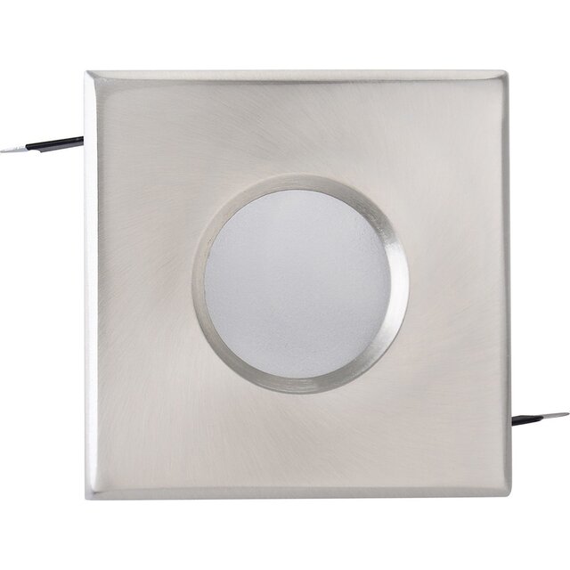 HLW LED LED Spot Set - Dimmable 5W LED Recessed Square Spot IP65 - Matte Chrome