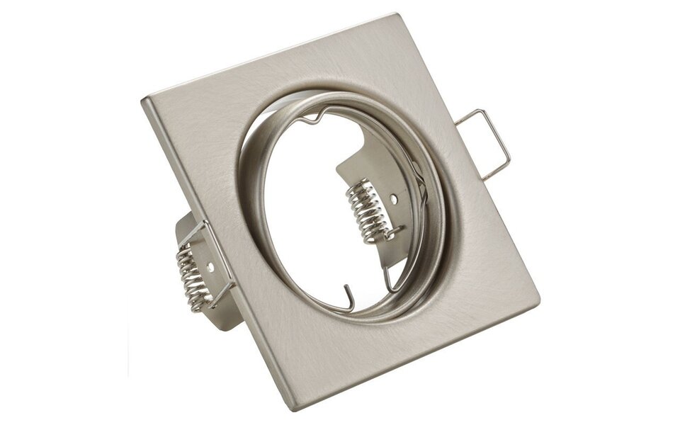 HLW LED Dimbare Kantelbare Vierkante LED Spot 5W - Inbouwspot GU10 in Mat Nikkel