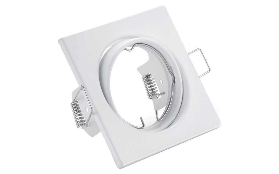 HLW LED LED Spotlight Set 5W - Dimmable Tiltable Square Recessed Spotlight Matte White