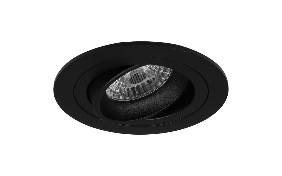 HLW LED Pragmi Alpin Pro 4W LED Spot Set - Tiltable Black Round Recessed Spot GU10 HLW LED Pragmi Alpin Pro 4W LED Spot Set - Tiltable Black Round Recessed Spot GU10