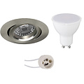 6W LED Spot Set - Tiltable Round White Recessed Spotlight with GU10 Fitting