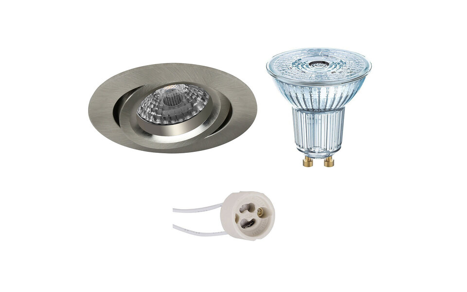 HLW LED LED Spot Set 5W - Dimbare Kantelbare Witte Ronde Inbouwspot GU10