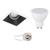 LED Inbouwspot Vierkant GU10 4W 320lm Kantelbaar LED Inbouwspot Vierkant GU10 4W 320lm Kantelbaar