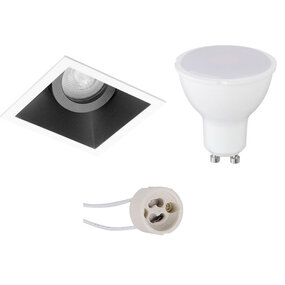 LED Inbouwspot Kantelbaar Vierkant 6W GU10 6400K LED Inbouwspot Kantelbaar Vierkant 6W GU10 6400K