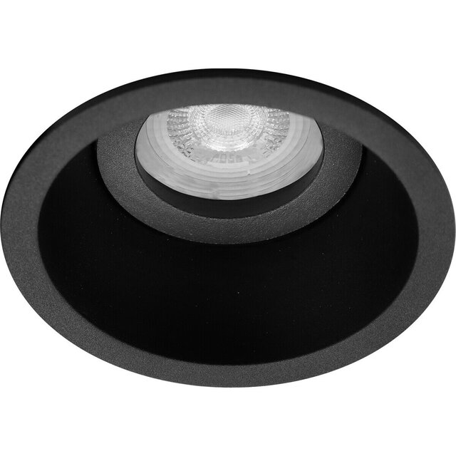 HLW LED LED Spot Set 6W - Kantelbare Ronde Inbouwspot Mat Zwart - GU10 LED Lamp