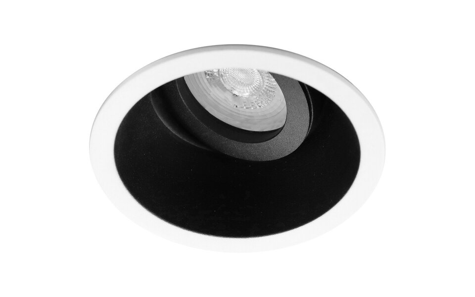 HLW LED LED Spotlight Set - 4W Dimmable Recessed Spotlight Adjustable Round Spotlight Matte Black/White