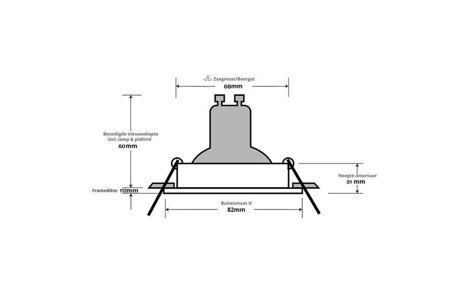 HLW LED Dimbare 4W LED Spot - Ronde Inbouw Inbouwspot Mat Wit, Warm Wit 3000K