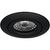 HLW LED LED Spot Set Pragmi Uranio Pro - Matte Black Tiltable Round Recessed Spotlight 4W LED