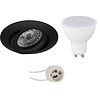 LED Inbouwspot GU10 4W Mat Zwart - Pragmi Uranio Pro LED Inbouwspot GU10 4W Mat Zwart - Pragmi Uranio Pro