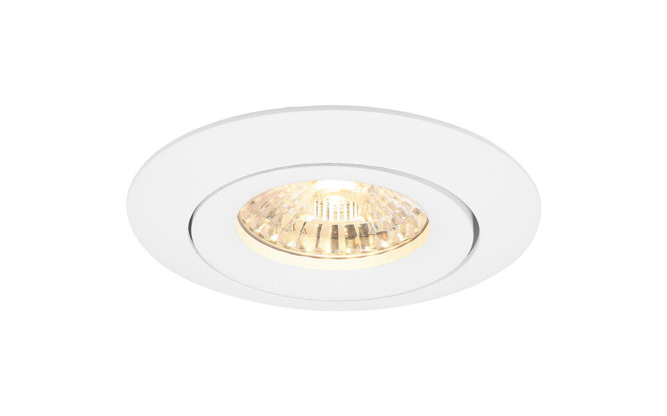 HLW LED 4W LED Spotlight Set - Tiltable Round Recessed Spotlight Matte White - GU10 LED Lamp